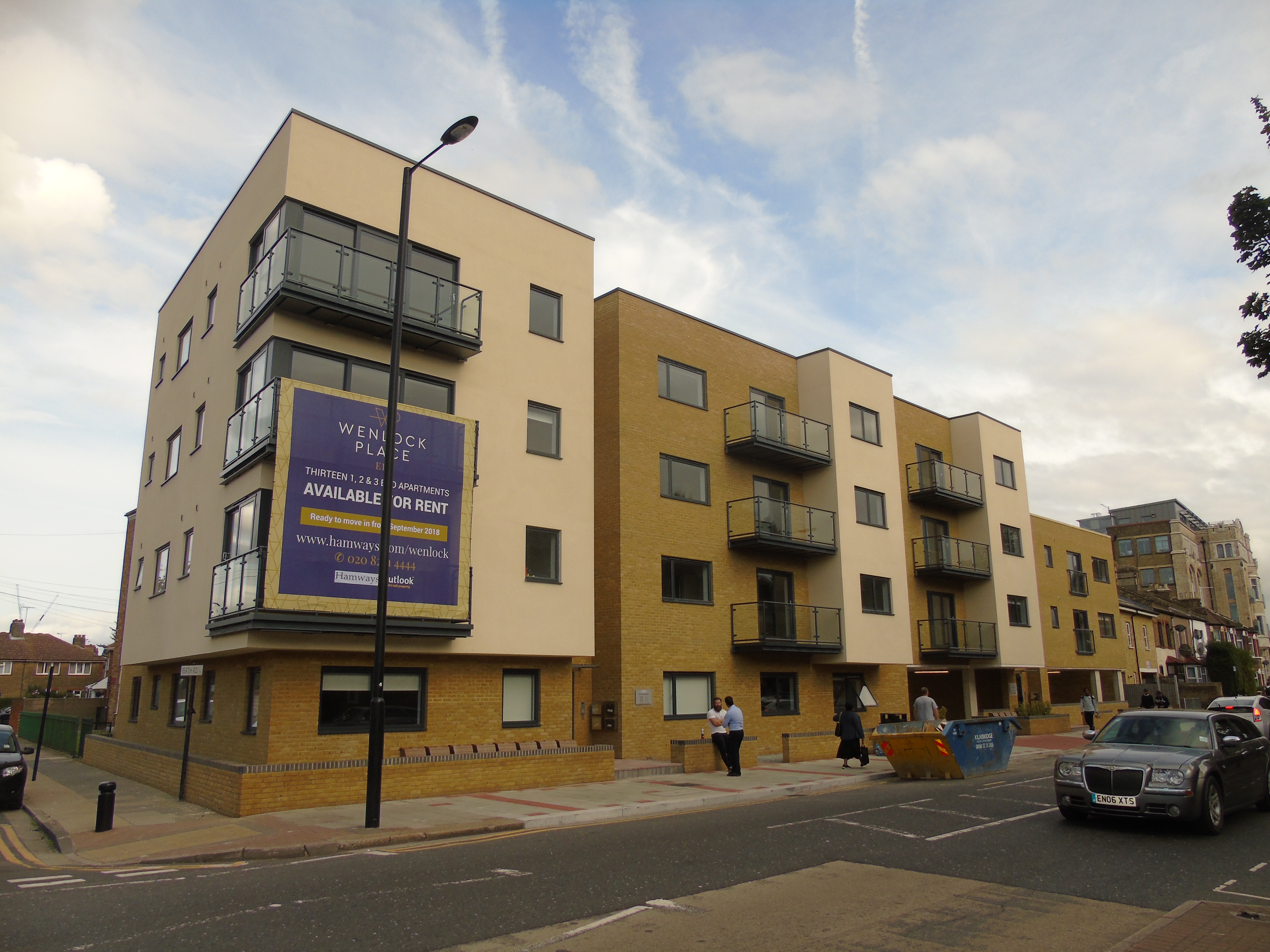 New block of thirteen flats on a former fuel station site