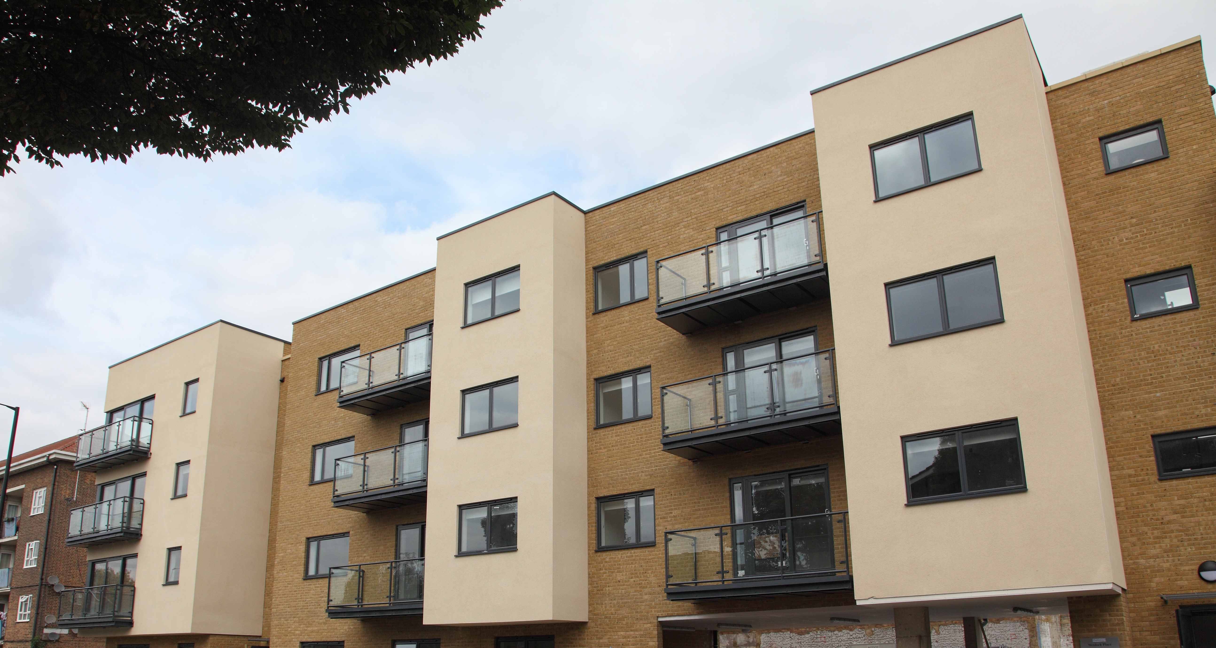 Completed block of thirteen flats