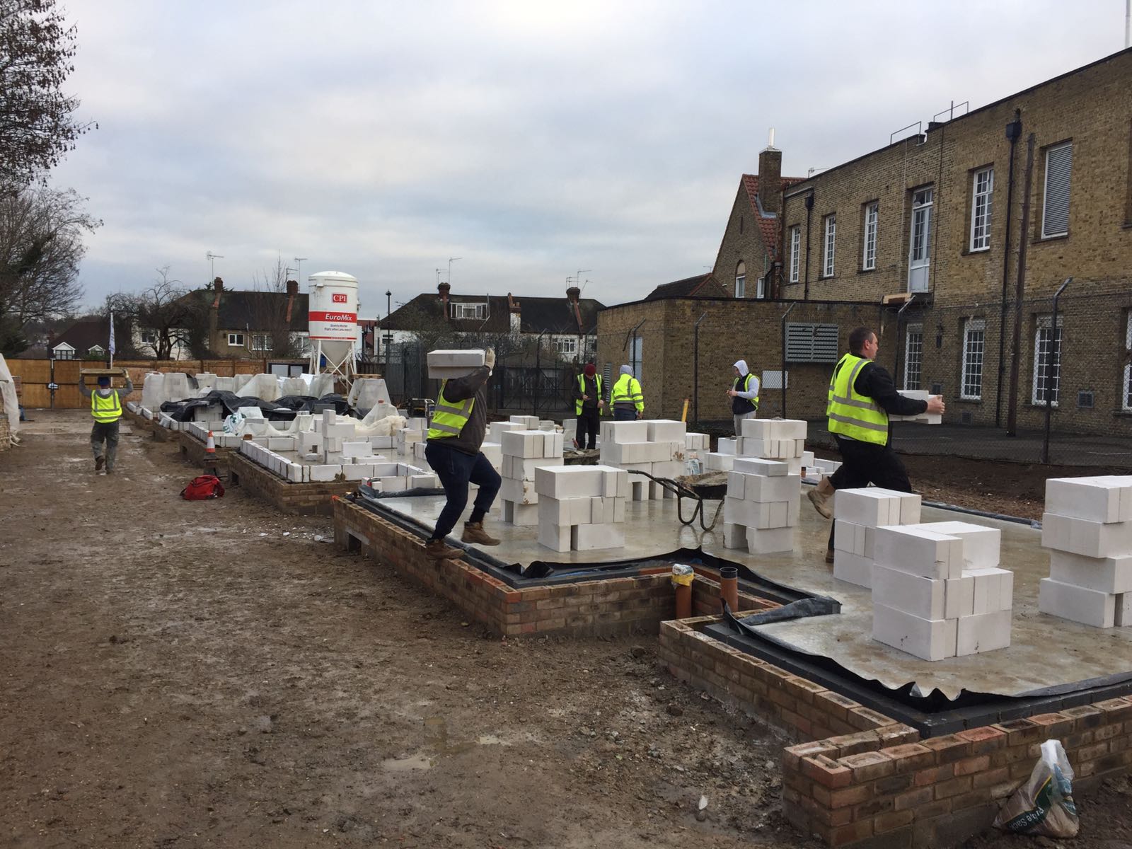New houses under construction